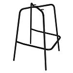 Барный стул со спинкой и подлокотниками на 4-х металлических ножках Douglas Rhombus Серый Велюр варинант исполнения - 5 | Loft Concept в Новосибирске