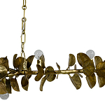Линейная люстра Brass Eucalyptus Branches Lighting Chandelier варинант исполнения - 3 | Loft Concept в Новосибирске