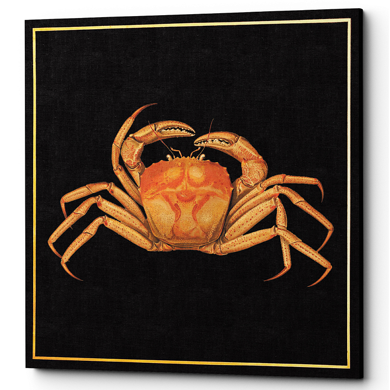 Постер Running Crab Poster Черный Оранжевый в Новосибирске | Loft Concept 