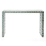 Консоль Дизайнерская Kenya Console ZEBRA Bone Inlay blue варинант исполнения - 1 | Loft Concept в Новосибирске