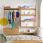 Корзина для белья из ткани букле Boucle Organizers Round варинант исполнения - 3 | Loft Concept в Новосибирске