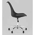 Офисный стул на металлическом основании EGGERY Black пластик варинант исполнения - 4 | Loft Concept в Новосибирске