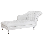 Кушетка белая с мягкой обивкой из велюра Michael Couch варинант исполнения - 1 | Loft Concept в Новосибирске