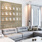 Панно на стену плетеное Макраме бежевый цвет  варинант исполнения - 12 | Loft Concept в Новосибирске