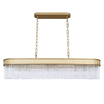 Люстра подвесная овальная со стеклянными трубками Длина 100 см Nembus варинант исполнения - 1 | Loft Concept в Новосибирске