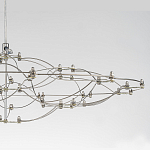 Люстра подвесная с тонкой металлической конструкцией цвета хром Quasar варинант исполнения - 3 | Loft Concept в Новосибирске