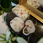 Шкатулка из эпоксидной смолы с цветами розовая Epoxy Resin Rectangular Box Pink варинант исполнения - 6 | Loft Concept в Новосибирске