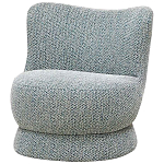 Дизайнерское мягкое кресло без подлокотников в голубой пестрой обивке Roux Armchair варинант исполнения - 1 | Loft Concept в Новосибирске