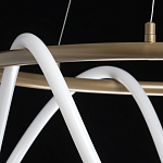 Люстра подвесная круглая золотого цвета с белыми изогнутыми световыми линиями Luke Lampco Tracer Lamp варинант исполнения - 10 | Loft Concept в Новосибирске