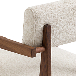 Кресло обеденное Alcove White Boucle из массива ореха варинант исполнения - 6 | Loft Concept в Новосибирске