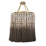 Люстра плетеная с кисточками на золотистом каркасе Boho Tassel Chandelier варинант исполнения - 2 | Loft Concept в Новосибирске