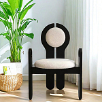 Стул черный из дерева с круглой спинкой Chair in Neoclassical Style варинант исполнения - 2 | Loft Concept в Новосибирске