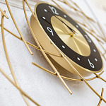 Часы настенные из металла с чёрным циферблатом Current Time варинант исполнения - 3 | Loft Concept в Новосибирске