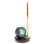 Часы настольные с ручкой из натурального камня Stone Clock варинант исполнения - 2 | Loft Concept в Новосибирске