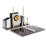 Настольный письменный набор из мрамора и змеевика с гербом России Marble Accessory варинант исполнения - 2 | Loft Concept в Новосибирске