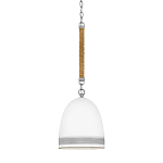 Подвесной светильник белый колоколообразный с декоративной обмоткой из веревки Hinkley варинант исполнения - 1 | Loft Concept в Новосибирске