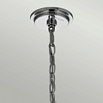 Люстра круглая цвета хром с вертикальными стеклянными трубками и круглыми подвесками Kichler варинант исполнения - 3 | Loft Concept в Новосибирске