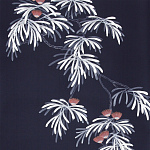 Обои ручная роспись Silk Tree Special Colourway on Empire Blue dyed silk варинант исполнения - 1 | Loft Concept в Новосибирске