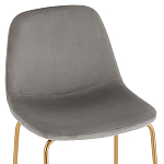 Барный стул на золотистых ножках VENDRAMIN Grey варинант исполнения - 6 | Loft Concept в Новосибирске