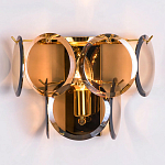 Бра с круглыми стеклянными подвесками Cardiel Amber Glass Wall Lamp варинант исполнения - 2 | Loft Concept в Новосибирске