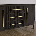 Буфет Primo с тремя ящиками и двумя фасадами Темный орех варинант исполнения - 3 | Loft Concept в Новосибирске