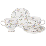 Чайный сервиз из фарфора на 2 персоны 4 предмета Tea Flower Set варинант исполнения - 1 | Loft Concept в Новосибирске