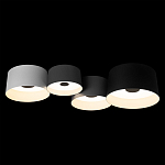 Потолочный светильник с 4-мя цилиндрическими абажурами белого серого и черного цвета Urban Dome варинант исполнения - 2 | Loft Concept в Новосибирске