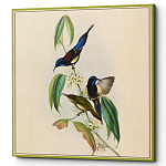 Постер на холсте с изображением птиц и цветов Blooming Birds Poster варинант исполнения - 4 | Loft Concept в Новосибирске