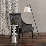 Торшер с черным наклонным корпусом и конусовидным абажуром Black Tripod варинант исполнения - 5 | Loft Concept в Новосибирске