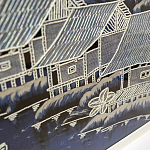 Картина ручная вышивка бисером Ночной пейзаж Night Boat Bay варинант исполнения - 2 | Loft Concept в Новосибирске