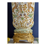 Ваза из фарфора на бронзовом основании Turquoise Blooming Garden варинант исполнения - 6 | Loft Concept в Новосибирске