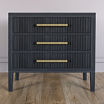 Тумба Primo  с тремя ящиками шпон Черный дуб варинант исполнения - 2 | Loft Concept в Новосибирске