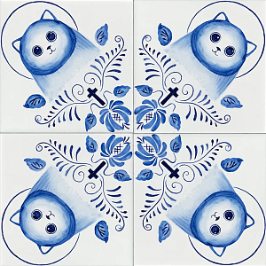Плитка с узором Котики
