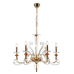 Люстра с 6-ю лампочками и изогнутыми прозрачными элементами из стекла Twisted Glass Candles Chandelier варинант исполнения - 2 | Loft Concept в Новосибирске