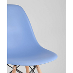 Пластиковый стул на ножках из массива бука Eames Blue варинант исполнения - 2 | Loft Concept в Новосибирске