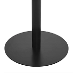 Круглый обеденный стол с белой мраморной столешницей White Tabletop on Black Base варинант исполнения - 5 | Loft Concept в Новосибирске