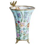 Ваза со стрекозой из фарфора с бронзовыми элементами Paradise Dragonfly варинант исполнения - 2 | Loft Concept в Новосибирске