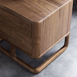 Прикроватный деревянный столик с 2-мя ящиками Moon Walnut Furniture варинант исполнения - 5 | Loft Concept в Новосибирске