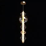 Подвесной светильник с вертикальной композицией из прозрачных и янтарных стеклянных шаров и ромбов Gabriel Scott Luna варинант исполнения - 13 | Loft Concept в Новосибирске