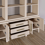 Модульный стеллаж Primo из трех составных элементов Светлый дуб варинант исполнения - 5 | Loft Concept в Новосибирске