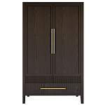 Шкаф платяной Primo с выдвижными ящиками шпон Темный орех варинант исполнения - 1 | Loft Concept в Новосибирске