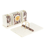 Настольный письменный набор из мрамора и креноида с гербом России Marble Accessory варинант исполнения - 2 | Loft Concept в Новосибирске