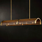 Люстра линейная полукруглой формы Wooden Horseshoe варинант исполнения - 7 | Loft Concept в Новосибирске