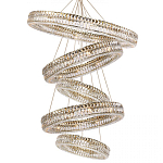 Вертикальная Многоярусная композиция из круглых Хрустальных светильников Elizabeth Золото варинант исполнения - 1 | Loft Concept в Новосибирске