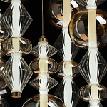 Люстра с плафонами из прозрачного и янтарного стекла в виде шаров и ромбов Gabriel Scott Luna варинант исполнения - 5 | Loft Concept в Новосибирске