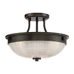 Потолочный светильник со стеклянным плафоном в виде купола Quoizel варинант исполнения - 7 | Loft Concept в Новосибирске