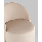 Пуф Loreen со спинкой вращающийся велюр молочный варинант исполнения - 2 | Loft Concept в Новосибирске