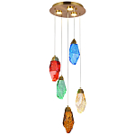 Потолочный светильник с пятью цветными плафонами Soar Colorful Lamp варинант исполнения - 3 | Loft Concept в Новосибирске