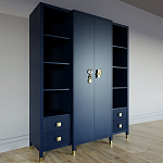 Большой шкаф с витриной Elsa Dreams Blue варинант исполнения - 1 | Loft Concept в Новосибирске