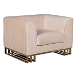 Кресло велюровое бежевое Cubic Silhouette варинант исполнения - 1 | Loft Concept в Новосибирске